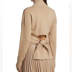 JONATHAN SIMKHAI ELEANOR TIE-BACK TURTLENECK SWEATER